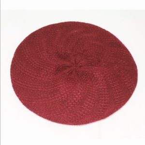 100 percent Cashmere wine colored beret